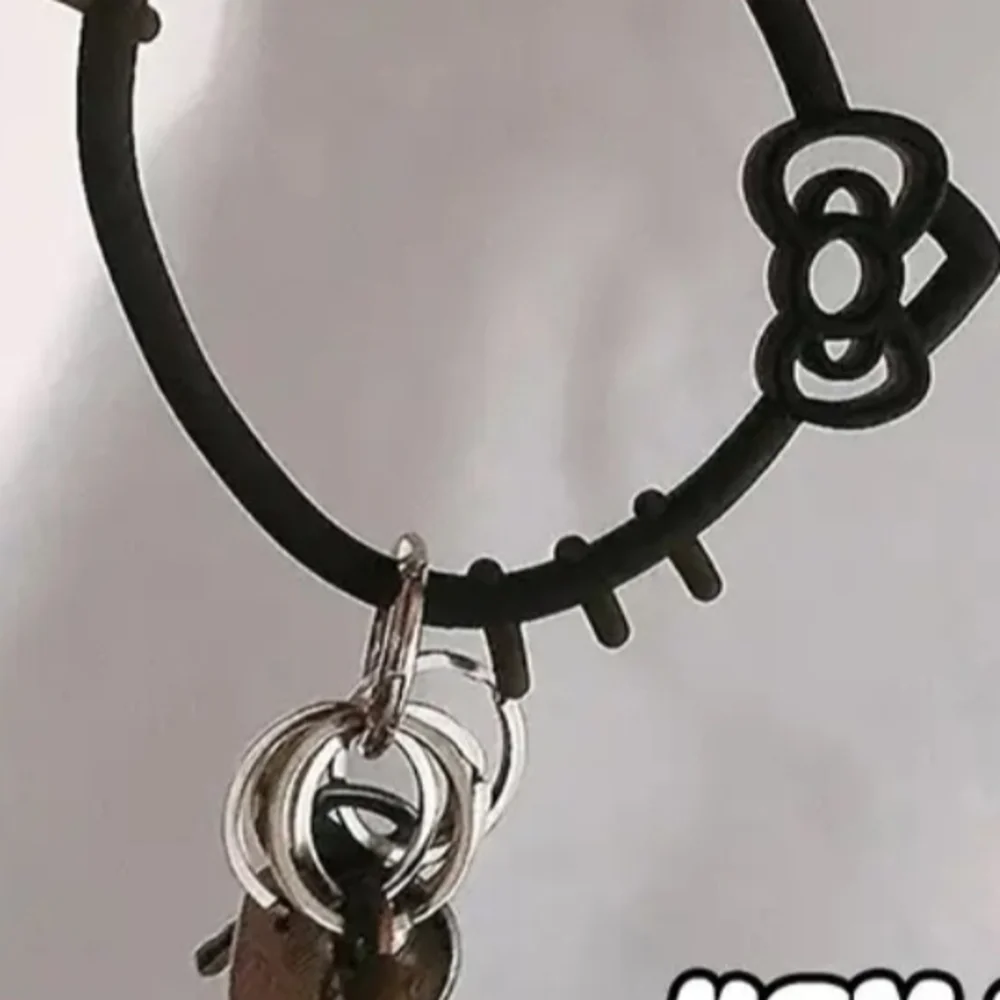 Hello Kitty Sanrio Black Or PINK Key Chain & Phone Charm NEW - Picture 4 of 8